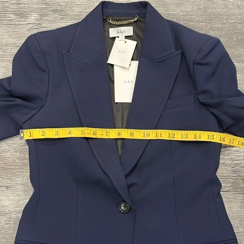 A.L.C. NWT Edie Jacket In French Navy - size 0 ($595) - Picture 13 of 14